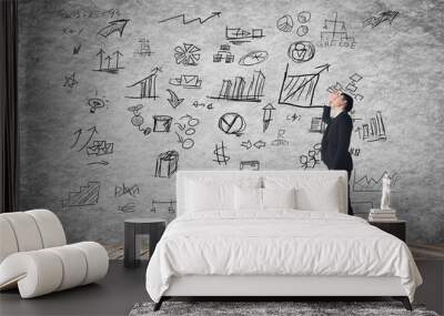 business plan on wall Wall mural