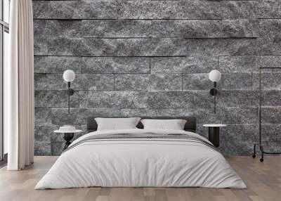 gray brick wall with rough texture Wall mural