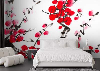 plum blossom Wall mural