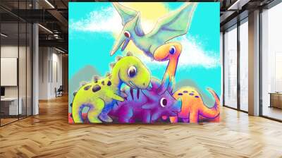 dinosaurios infantiles Wall mural