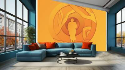 illustration of a silhouette of a person Wall mural