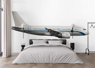 Airplane isolated on a transporent background. Wall mural