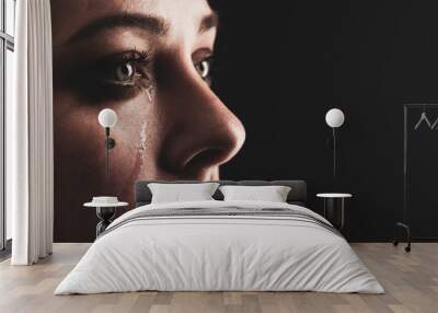 beauty girl cry Wall mural