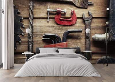 grungy old tools Wall mural