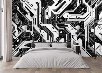 Abstract circuit board, full frame background Wall mural