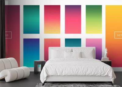 Soft color background. Modern screen vector design for mobile app. Soft color abstract gradients. Wall mural