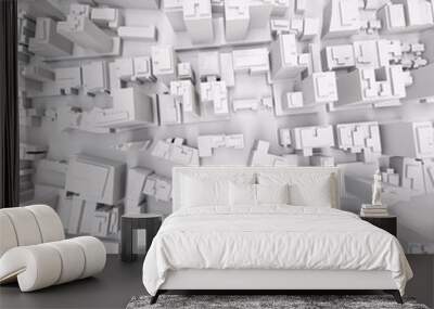 white modern city Wall mural