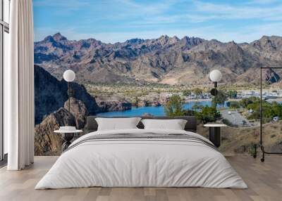 An overlooking view of nature in Buckskin Mountain SP, Arizona Wall mural