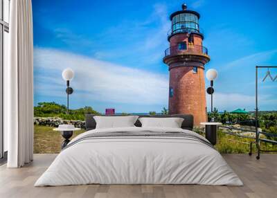 The famous Gay Head Light in Cape Cod Martha's Vineyard, Massachusetts Wall mural