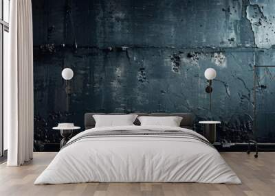  an edgy and raw abstract background featuring a grunge-inspired grainy surface in dark and moody tones. rough and uneven textures creating a sense of urban decay and industrial chic Wall mural