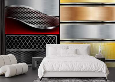 Metal background Wall mural