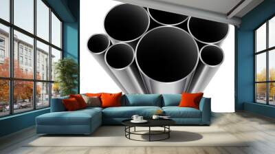 Stack of Metal Pipes Wall mural