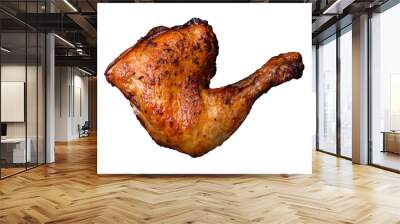 Delicious grilled chicken leg or quarter with salt and spices Wall mural