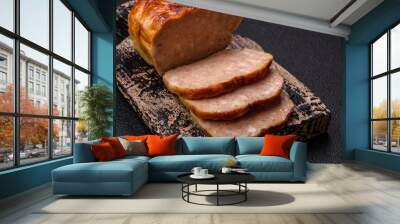 Delicious roll or homemade minced chicken sausage Wall mural