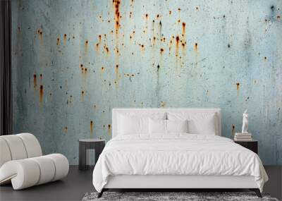 Grunge blue iron texture background, metal background with scratches Wall mural