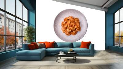 Ravioli with meat or vegetarian with ricotta, salt and spices Wall mural