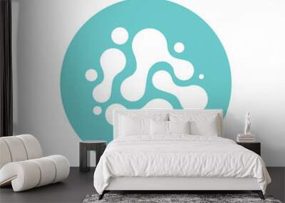 probiotics flat icon, vector color illustration on white background Wall mural