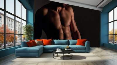 Muscular male torso Wall mural