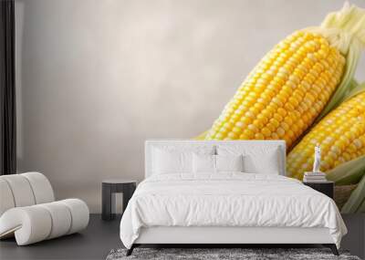 Close up of Buttered Corn on the Cob with Herbs Wall mural