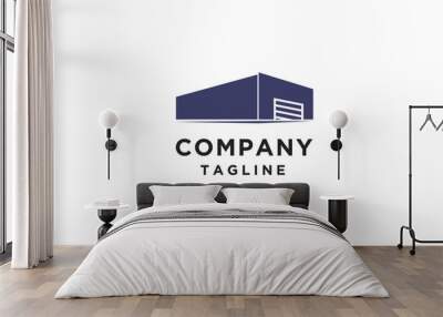 Warehouse logo design vector illustration. Wall mural