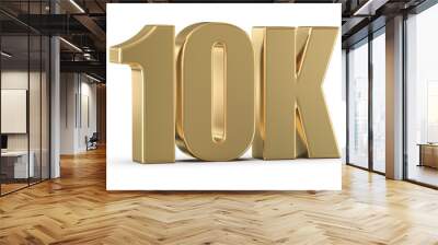 10k Followers Gold Number 3D Render Wall mural