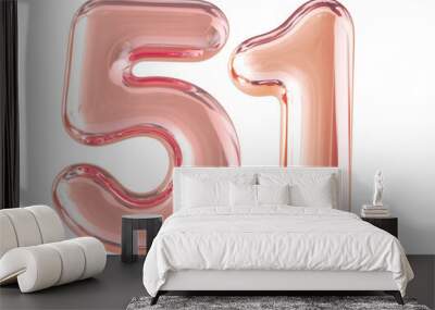 3d render number 51 Wall mural