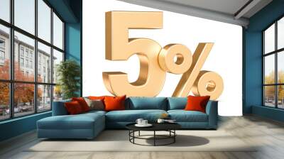 5 Percent Number Discount Wall mural