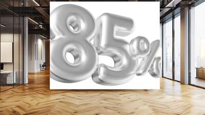 85 percentage off sale discount number white 3d render Wall mural