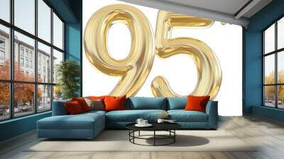 95th anniversary numbers gold celebrate number Wall mural