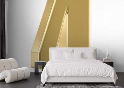 Gold 3D Number 4 Wall mural