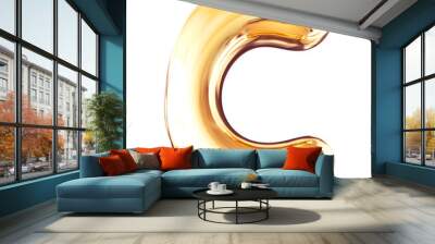 Gold Letter C Bubble - 3d Aphabet Font Wall mural