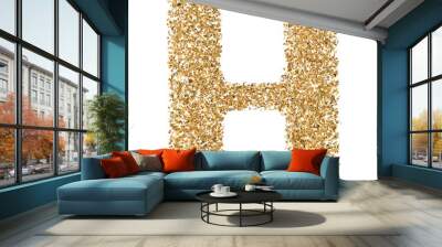 Gradient Glitter Font Letter H uppercase Wall mural