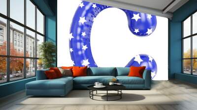 Letter C blue Alphabet Balloon Wall mural