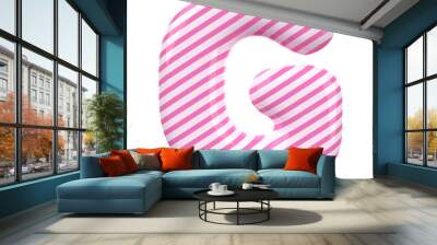 Letter G Stripes Balloon Alphabet Pink With Generative AI Wall mural