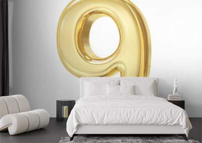 Number 9 Golden 3d luxury Wall mural