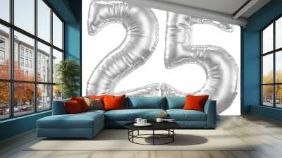 Silver Bubble Number 25 Wall mural