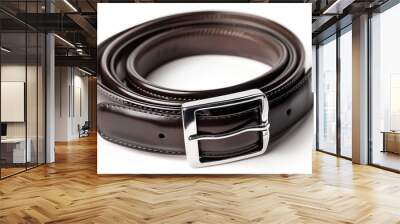 Fashionable Belt on White Background Wall mural