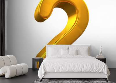 Number 8 golden 3d render Wall mural