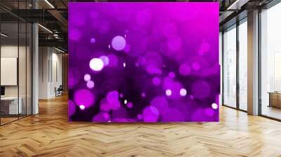 abstract violet or purple bokeh fantasy Science light concept background  Wall mural