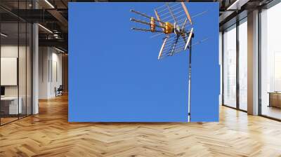 television antenna to receive television programs Wall mural