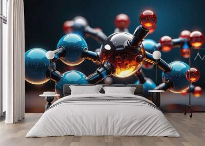 3d render of a molecule Wall mural