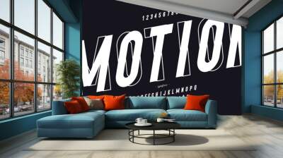 Font motion vector modern typography for infographics, video, promotion, poster, book. 10 eps Wall mural