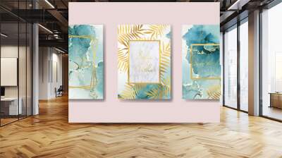  background texture luxury liquid marble and gold. for business cards, flyers, flyer, banner, website, paper printing. trend vector Wall mural