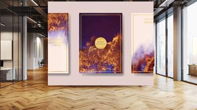  background texture luxury liquid marble and gold. for business cards, flyers, flyer, banner, website, paper printing. trend vector Wall mural