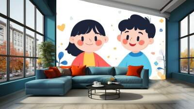 This engaging D cartoon teaches kids to express emotions freely while enjoying fun illustrations and vibrant colors. Wall mural