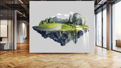 Amazing island with grove floating in the air Wall mural