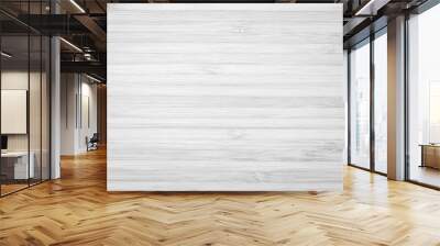 Bamboo wood laminated board detailed texture pattern background in white gray color. Wall mural