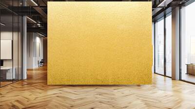 Gold background foil leaf metallic golden texture reflective shinny wrapping paper bright yellow wallpaper with smmoth line for design decoration element Wall mural