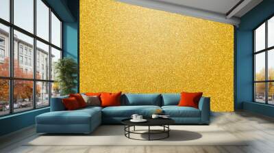 Gold foil leaf shiny wrapping paper texture background for wall paper decoration element Wall mural