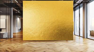 Gold texture background metallic golden foil or shinny wrapping paper bright yellow wall paper for design decoration element Wall mural